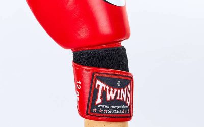 Перчатки боксерские кожаные на липучке TWINS FBGVL3-25-RD(Р¤РѕС‚Рѕ 5)