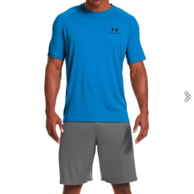 Футболка Mens UA Tech Short Sleeve T-Shirt Electric Blue(Р¤РѕС‚Рѕ 2)