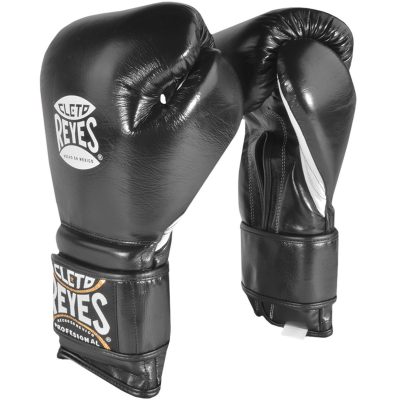 Перчатки боксерские Cleto Reyes Hook and Loop Training Gloves Черный(Фото 1)