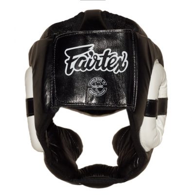Боксерcкий шлем Fairtex Full Protection HG13 (Black/White)(Р¤РѕС‚Рѕ 4)