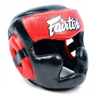 Боксерский шлем Fairtex Full Protection HG13 (Black/Red)(Р¤РѕС‚Рѕ 1)