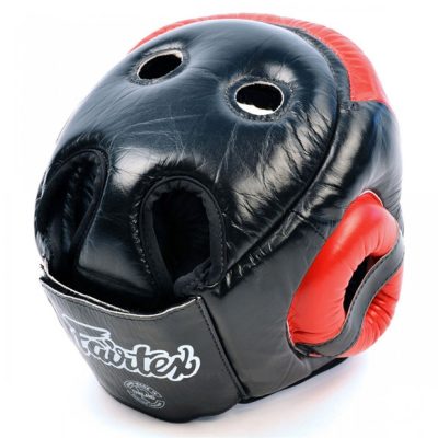 Боксерский шлем Fairtex Full Protection HG13 (Black/Red)(Р¤РѕС‚Рѕ 3)