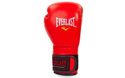 Перчатки боксерские кожаные на липучке ELAST BO-4748-R (р-р 8-12 oz, красный)(Р¤РѕС‚Рѕ 3)