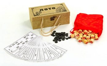 Замовити Лото в футляре обтянутом мешковиной (настольная игра) W9094 (р-р футляра 25x13,5x9,5см)