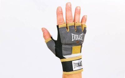 Перчатки-бинты внутренние гелевые из неопрена EVERLAST P00000740 EverGel (р-р M-L, серый-желтый)(Р¤РѕС‚Рѕ 2)