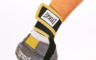Перчатки-бинты внутренние гелевые из неопрена EVERLAST P00000740 EverGel (р-р M-L, серый-желтый)(Р¤РѕС‚Рѕ 6)