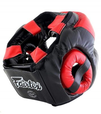 Боксерский шлем Fairtex Extra vision на шнуровке HG13 (Black-Red)(Р¤РѕС‚Рѕ 2)