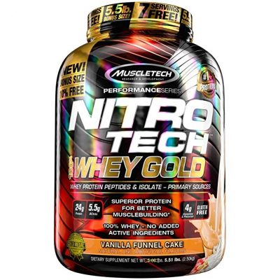 Протеин MuscleTech Nitro Tech Whey Gold (Шоколад, банан) 2.5 кг(Р¤РѕС‚Рѕ 1)