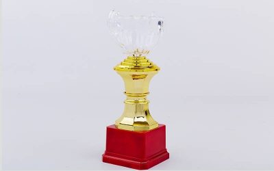 Кубок C-895-3 (пластик, h-24см, d чаши-9см, золото)(Р¤РѕС‚Рѕ 1)