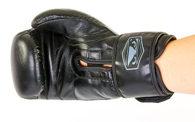 Перчатки боксерские кожаные на липучке BAD BOY STRIKE VL-6615-BK (р-р 10-14oz, черный)(Р¤РѕС‚Рѕ 4)