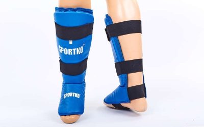 Защита для ног (голень+стопа) Кожвинил SPORTKO SP-331-B(Фото 3)
