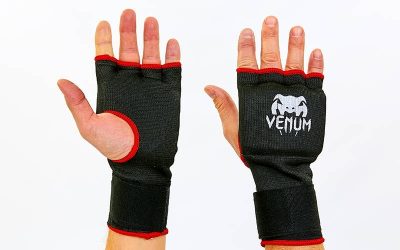 Перчатки-бинты внутренние из полиэстера VENUM MA-6233 (р-р S-XL, бинт l-80см, черный)(Р¤РѕС‚Рѕ 2)