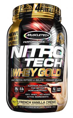 Протеин MuscleTech NitroTech Whey Gold (Ванильный крем 2,51 кг)(Р¤РѕС‚Рѕ 1)