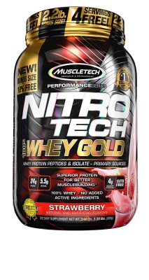 Протеин MuscleTech NitroTech Whey Gold (Клубника)(Р¤РѕС‚Рѕ 1)