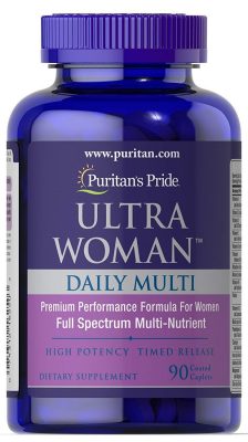 Мультивитамины для женщин Puritans Pride Ultra Woman Max Daily 90 Капсул(Р¤РѕС‚Рѕ 1)