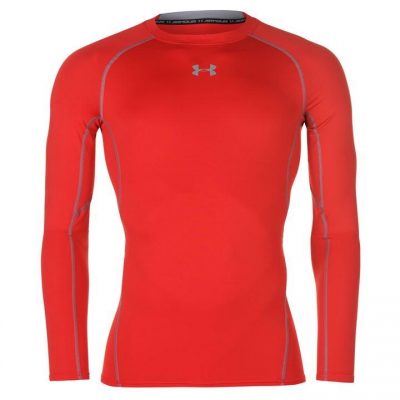 Компрессионная футболка Under Armour HeatGear Core Long Sleeve Baselayer (Красный)(Р¤РѕС‚Рѕ 1)