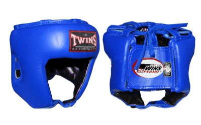 Шлем боксерский открытый Кожа TWINS HGL-8 Синий(Р¤РѕС‚Рѕ 1)