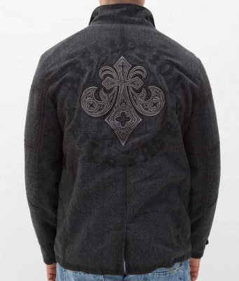 Куртка Affliction black revolt coat - NWT removable hood & zipper placket(Р¤РѕС‚Рѕ 4)