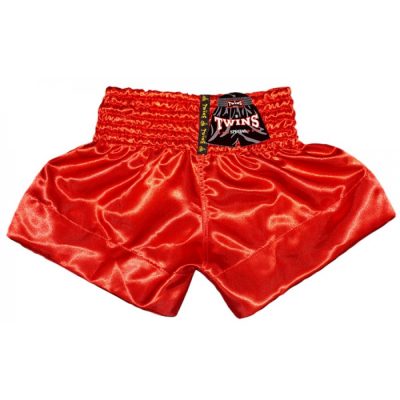 Шорты для тайского бокса TWINS TBS-02-RD (сатин, нейлон, красный)(Р¤РѕС‚Рѕ 2)