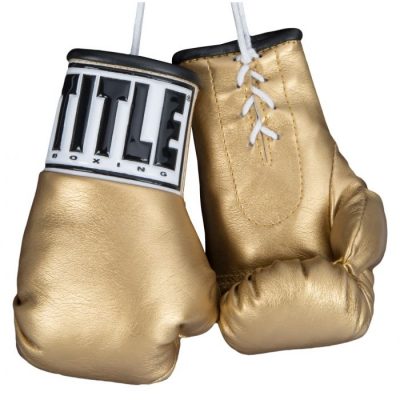 Брелок Перчатки боксерские Title 5” Mini Boxing Gloves Золото(Фото 1)