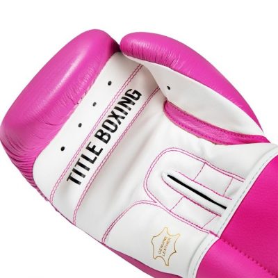 Перчатки боксерские Title Closeout Pro Style Leather Training Gloves Розовый(Р¤РѕС‚Рѕ 3)