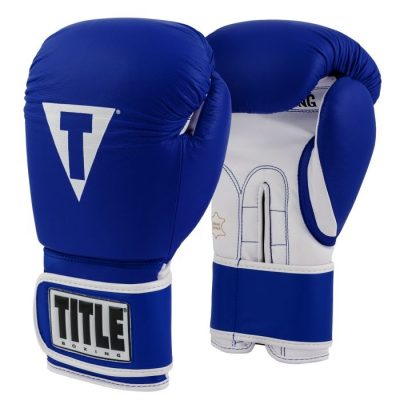 Перчатки боксерские TITLE Pro Style Leather Training Gloves 3.0 Синий(Р¤РѕС‚Рѕ 1)