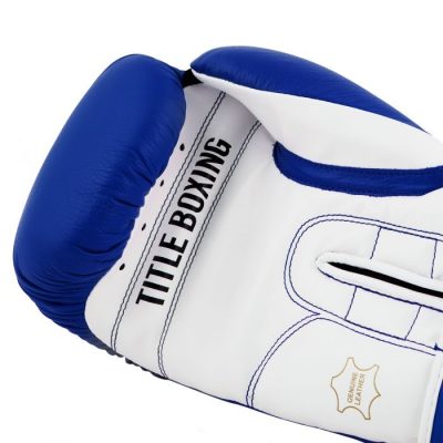 Перчатки боксерские TITLE Pro Style Leather Training Gloves 3.0 Синий(Р¤РѕС‚Рѕ 3)