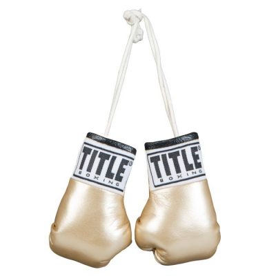 Брелок боксерская перчатка TITLE 3.5” Mini Boxing Gloves Золото(Фото 2)