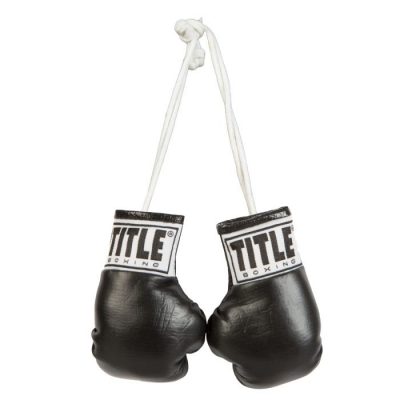 Брелок боксерская перчатка TITLE 3.5” Mini Boxing Gloves Чёрный(Р¤РѕС‚Рѕ 2)