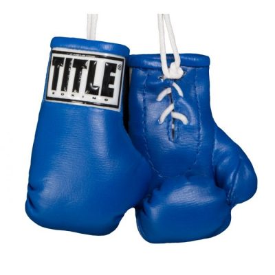 Брелок боксерская перчатка TITLE 3.5” Mini Boxing Gloves Синий(Фото 1)