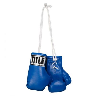 Брелок боксерская перчатка TITLE 3.5” Mini Boxing Gloves Синий(Фото 2)