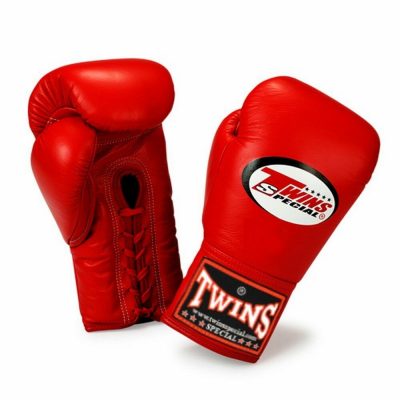 Перчатки боксерские кожаные на шнуровке TWINS BGLL1 red(Р¤РѕС‚Рѕ 1)