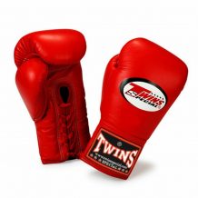 Замовити Перчатки боксерские кожаные на шнуровке TWINS BGLL1 red