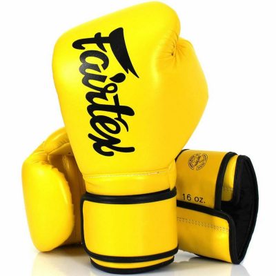 Боксерские перчатки Fairtex HIGH Impact Latex Foam BGV14 Желтый(Р¤РѕС‚Рѕ 1)