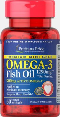 Витамины Puritan's Pride Omega 3 Fish Oil 1290 мг(Фото 1)