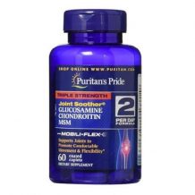 Замовити Витаминный комплекс для суставов Puritans Pride Glucosamine MSM Triple Strength (60 Таблеток)