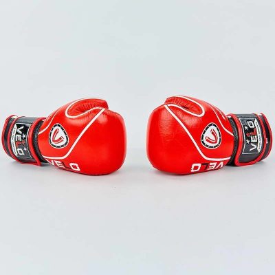 Перчатки боксерские кожаные на липучке VELO VL-8188-R (р-р Разные расцветки)(Р¤РѕС‚Рѕ 2)