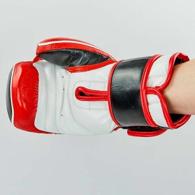 Перчатки боксерские кожаные на липучке VELO VL-8188-R (р-р Разные расцветки)(Р¤РѕС‚Рѕ 3)
