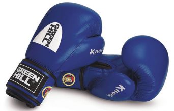 Замовити Перчатки боксерские "KNOCK" Green Hill лицензированные Федерацией бокса Украины Синий