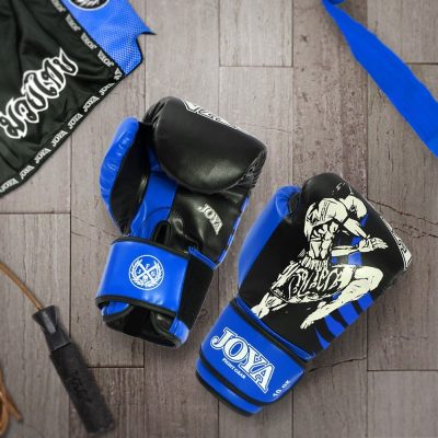 Перчатки боксерские Joya Junior Kickboxing Черный/Синий(Р¤РѕС‚Рѕ 10)