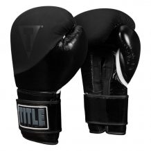 Замовити Перчатки боксерские TITLE Boxing Cyclone Leather Bag Gloves (Чёрный)