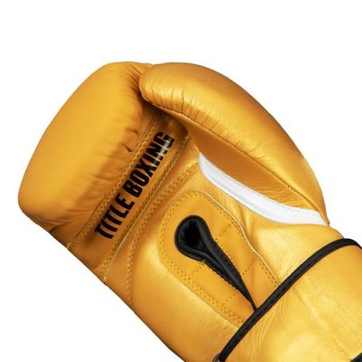 Перчатки боксерские TITLE Boxing Cyclone Leather Bag Gloves (Золото)(Р¤РѕС‚Рѕ 3)