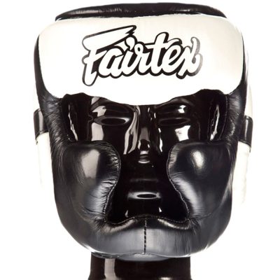 Боксерcкий шлем Fairtex Full Protection HG13 (Black/White)(Р¤РѕС‚Рѕ 1)