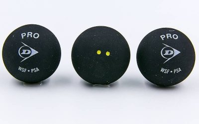Мяч для сквоша DUNLOP (1шт) 700108 REVELATION PRO DOUBLE DOT (резина, черный)(Фото 2)