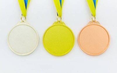 Медаль спорт. двухцветная d-6,5см Волейбол C-4850 место 1-золото, 2-серебро, 3-бронза (Фото 2)