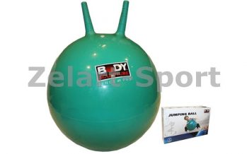 Замовити Мяч попрыгун с рожками SOLEX  (d-45см, резина, цветной) (BB-004GR-45)