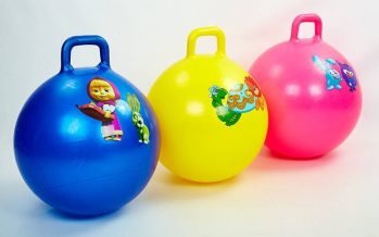 Замовити Мяч попрыгун с ручкой (d-55см, резина, цветной) (BA-8022-55)