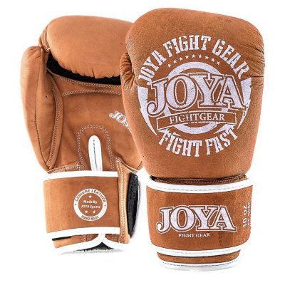 Перчатки боксерские Joya Kickboxing Gloves Leather Fight Fast Коричневый(Р¤РѕС‚Рѕ 1)