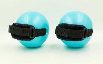 Замовити  Мячи-утяжелители для фитнеса и пилатеса ENERGY BALL PS 030-1LB (2*1LB) (резина, фикс. ремни)