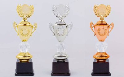 Кубок K91 (пластик, h-27см, d чаши-7,5см, золото, серебро, бронза)(Р¤РѕС‚Рѕ 1)
